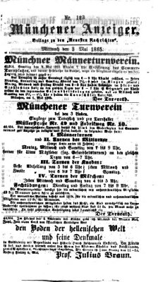 Münchener Anzeiger (Münchner neueste Nachrichten) Mittwoch 3. Mai 1865
