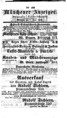 Münchener Anzeiger (Münchner neueste Nachrichten) Mittwoch 7. Juni 1865