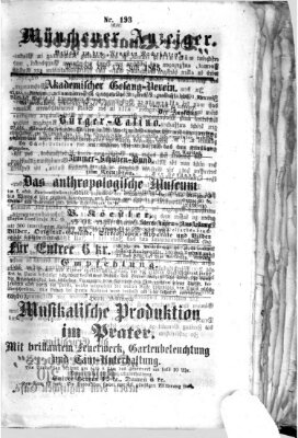 Münchener Anzeiger (Münchner neueste Nachrichten) Mittwoch 12. Juli 1865