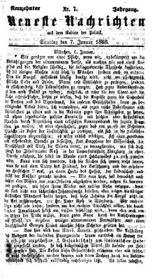Neueste Nachrichten aus dem Gebiete der Politik Sonntag 7. Januar 1866