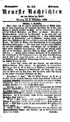 Neueste Nachrichten aus dem Gebiete der Politik (Münchner neueste Nachrichten) Sonntag 9. September 1866