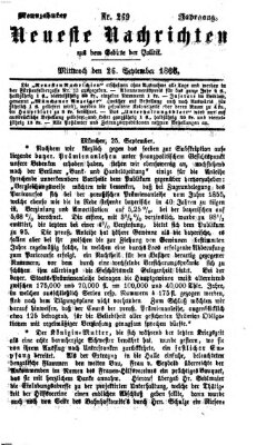 Neueste Nachrichten aus dem Gebiete der Politik (Münchner neueste Nachrichten) Mittwoch 26. September 1866