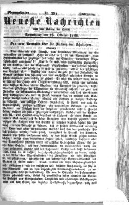 Neueste Nachrichten aus dem Gebiete der Politik (Münchner neueste Nachrichten) Donnerstag 25. Oktober 1866