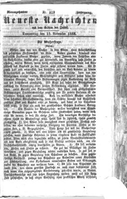 Neueste Nachrichten aus dem Gebiete der Politik Donnerstag 15. November 1866