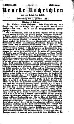 Neueste Nachrichten aus dem Gebiete der Politik (Münchner neueste Nachrichten) Donnerstag 7. Februar 1867