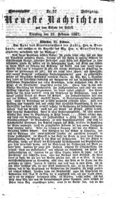 Neueste Nachrichten aus dem Gebiete der Politik Dienstag 26. Februar 1867