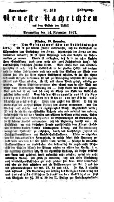 Neueste Nachrichten aus dem Gebiete der Politik Donnerstag 14. November 1867
