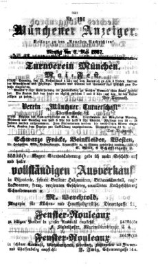 Münchener Anzeiger (Münchner neueste Nachrichten) Montag 6. Mai 1867