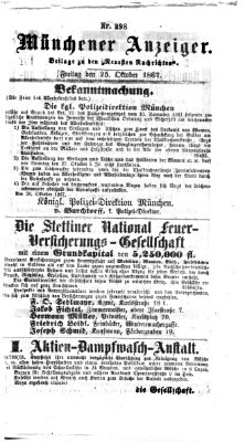 Münchener Anzeiger (Münchner neueste Nachrichten) Freitag 25. Oktober 1867