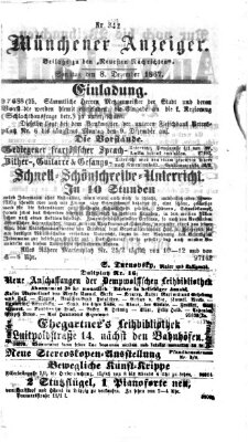 Münchener Anzeiger (Münchner neueste Nachrichten) Sonntag 8. Dezember 1867