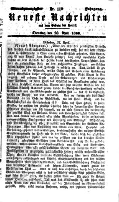Neueste Nachrichten aus dem Gebiete der Politik Dienstag 28. April 1868