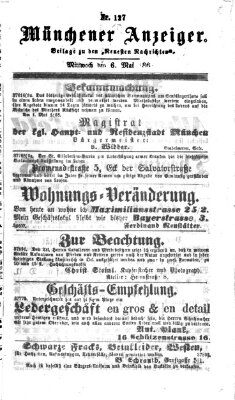 Münchener Anzeiger (Münchner neueste Nachrichten) Mittwoch 6. Mai 1868
