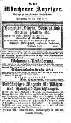 Münchener Anzeiger (Neueste Nachrichten aus dem Gebiete der Politik) Donnerstag 21. Mai 1868
