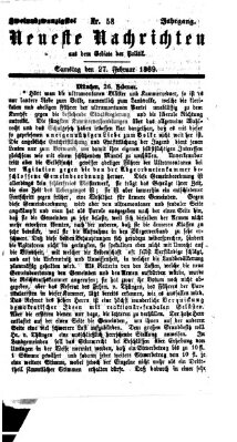 Neueste Nachrichten aus dem Gebiete der Politik (Münchner neueste Nachrichten) Samstag 27. Februar 1869