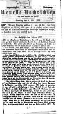 Neueste Nachrichten aus dem Gebiete der Politik (Münchner neueste Nachrichten) Samstag 1. Mai 1869