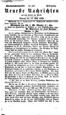 Neueste Nachrichten aus dem Gebiete der Politik Montag 17. Mai 1869
