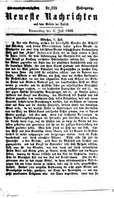 Neueste Nachrichten aus dem Gebiete der Politik (Münchner neueste Nachrichten) Donnerstag 8. Juli 1869