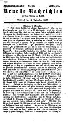 Neueste Nachrichten aus dem Gebiete der Politik Mittwoch 3. November 1869