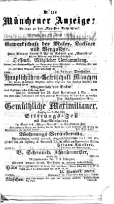 Münchener Anzeiger (Münchner neueste Nachrichten) Mittwoch 28. April 1869