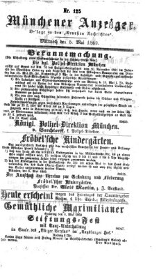Münchener Anzeiger (Münchner neueste Nachrichten) Mittwoch 5. Mai 1869