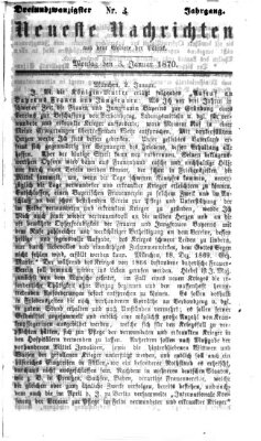Neueste Nachrichten aus dem Gebiete der Politik (Münchner neueste Nachrichten) Montag 3. Januar 1870