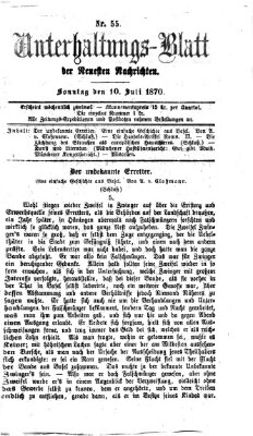 Neueste Nachrichten aus dem Gebiete der Politik (Münchner neueste Nachrichten) Sonntag 10. Juli 1870