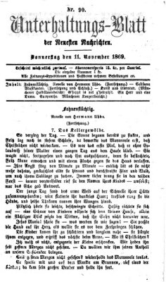 Neueste Nachrichten aus dem Gebiete der Politik Donnerstag 11. November 1869