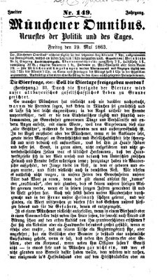 Münchener Omnibus Freitag 29. Mai 1863