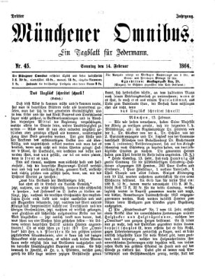 Münchener Omnibus Sonntag 14. Februar 1864