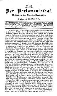 Der Parlamentssaal (Münchner neueste Nachrichten) Freitag 26. Mai 1848
