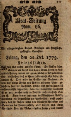 Real-Zeitung (Erlanger Real-Zeitung) Freitag 22. Oktober 1773