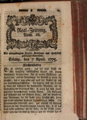 Real-Zeitung (Erlanger Real-Zeitung) Freitag 7. April 1775