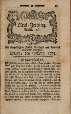 Real-Zeitung (Erlanger Real-Zeitung) Dienstag 30. Mai 1775