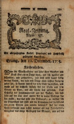 Real-Zeitung (Erlanger Real-Zeitung) Dienstag 12. Dezember 1775