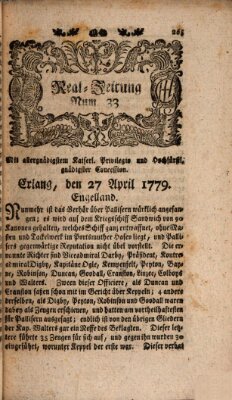 Real-Zeitung (Erlanger Real-Zeitung) Dienstag 27. April 1779
