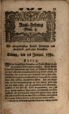 Real-Zeitung (Erlanger Real-Zeitung) Freitag 26. Januar 1781