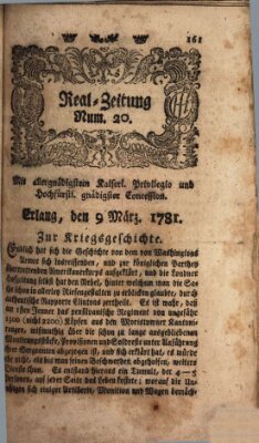 Real-Zeitung (Erlanger Real-Zeitung) Freitag 9. März 1781