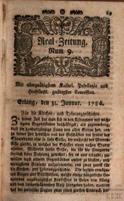 Real-Zeitung (Erlanger Real-Zeitung) Dienstag 31. Januar 1786