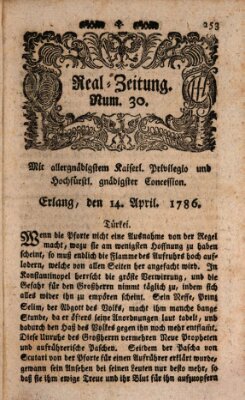 Real-Zeitung (Erlanger Real-Zeitung) Freitag 14. April 1786