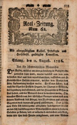 Real-Zeitung (Erlanger Real-Zeitung) Freitag 11. August 1786