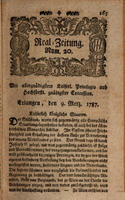 Real-Zeitung (Erlanger Real-Zeitung) Freitag 9. März 1787
