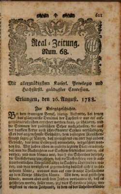 Real-Zeitung (Erlanger Real-Zeitung) Dienstag 26. August 1788