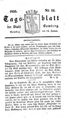 Tag-Blatt der Stadt Bamberg (Bamberger Tagblatt) Samstag 24. Januar 1835