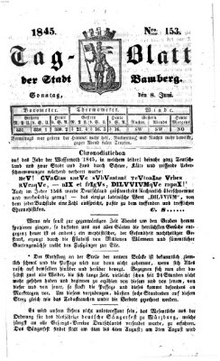 Tag-Blatt der Stadt Bamberg (Bamberger Tagblatt) Sonntag 8. Juni 1845