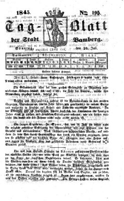 Tag-Blatt der Stadt Bamberg (Bamberger Tagblatt) Sonntag 20. Juli 1845