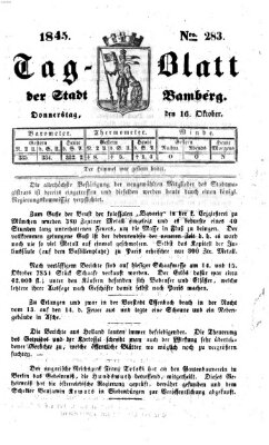 Tag-Blatt der Stadt Bamberg (Bamberger Tagblatt) Donnerstag 16. Oktober 1845