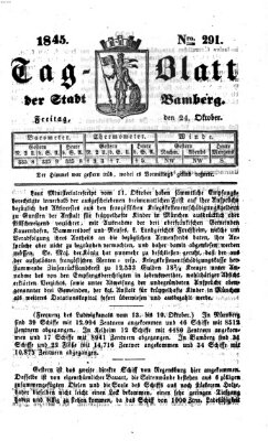 Tag-Blatt der Stadt Bamberg (Bamberger Tagblatt) Freitag 24. Oktober 1845