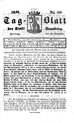 Tag-Blatt der Stadt Bamberg (Bamberger Tagblatt) Freitag 28. November 1845