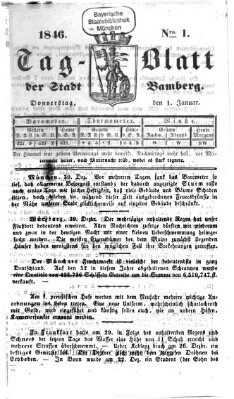 Tag-Blatt der Stadt Bamberg (Bamberger Tagblatt) Donnerstag 1. Januar 1846