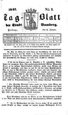 Tag-Blatt der Stadt Bamberg (Bamberger Tagblatt) Freitag 2. Januar 1846